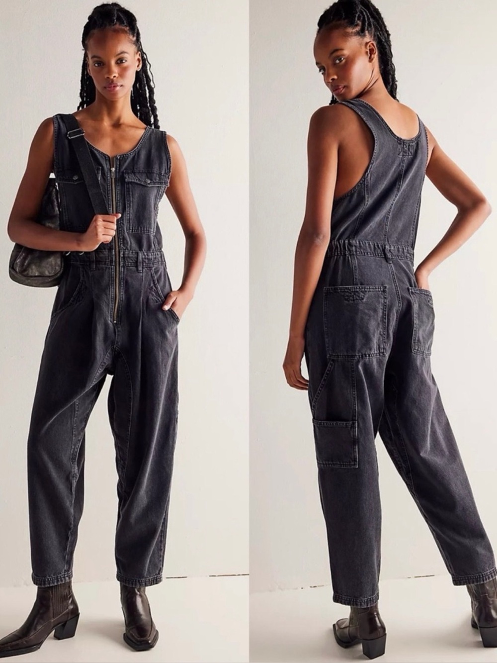 We The Free Cloud Nine Jumpsuit, SM, Black NWT